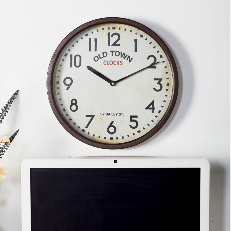 Noonday Vintage Round Old Town 14" Wall Clock & Reviews Birch Lane